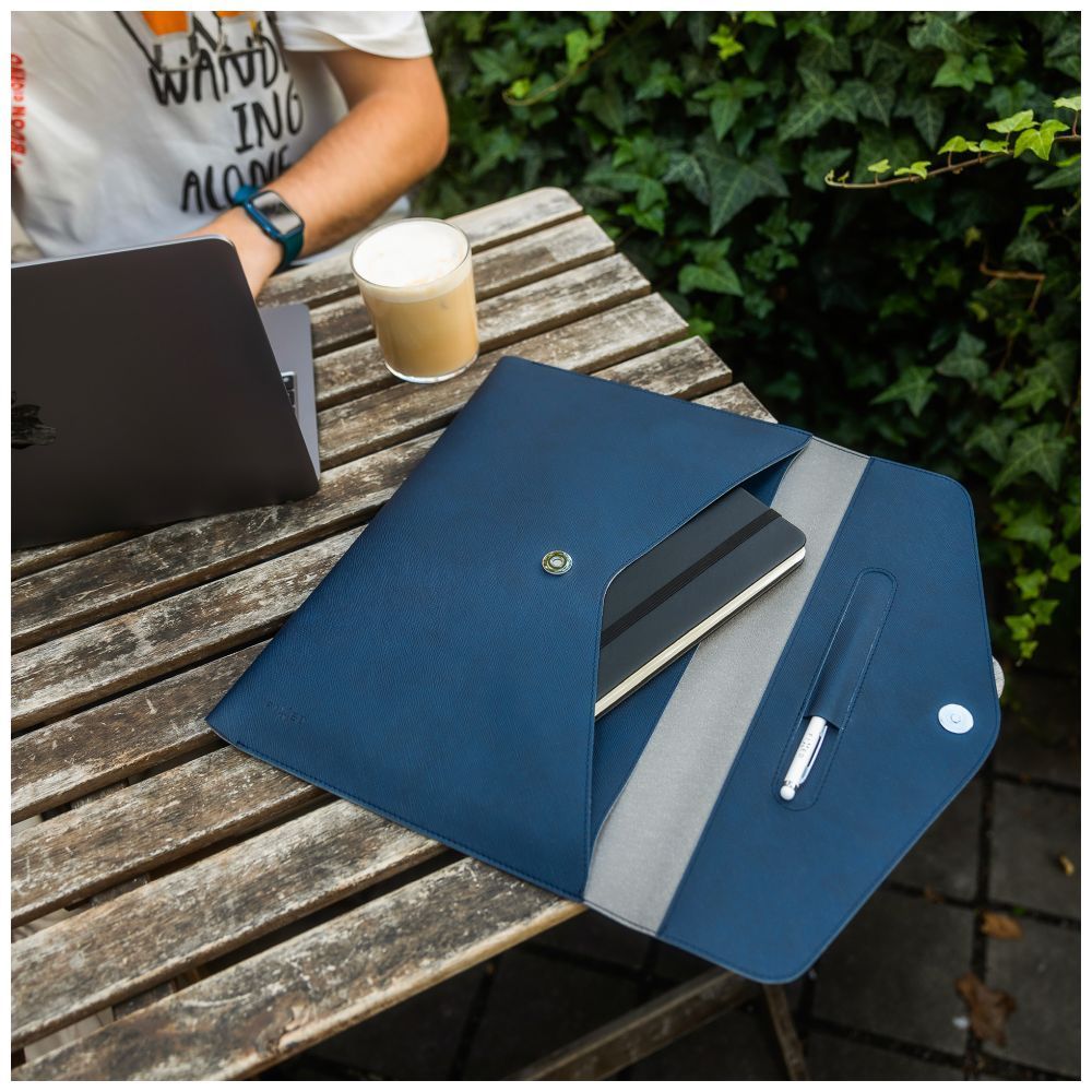 FIXED kézi táska laptophoz 15,3", sötétzöld