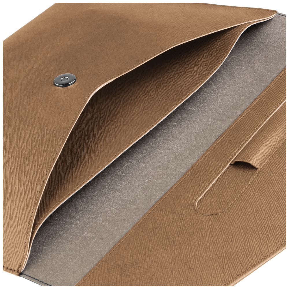 FIXED kézi táska laptophoz 15,3", kávé