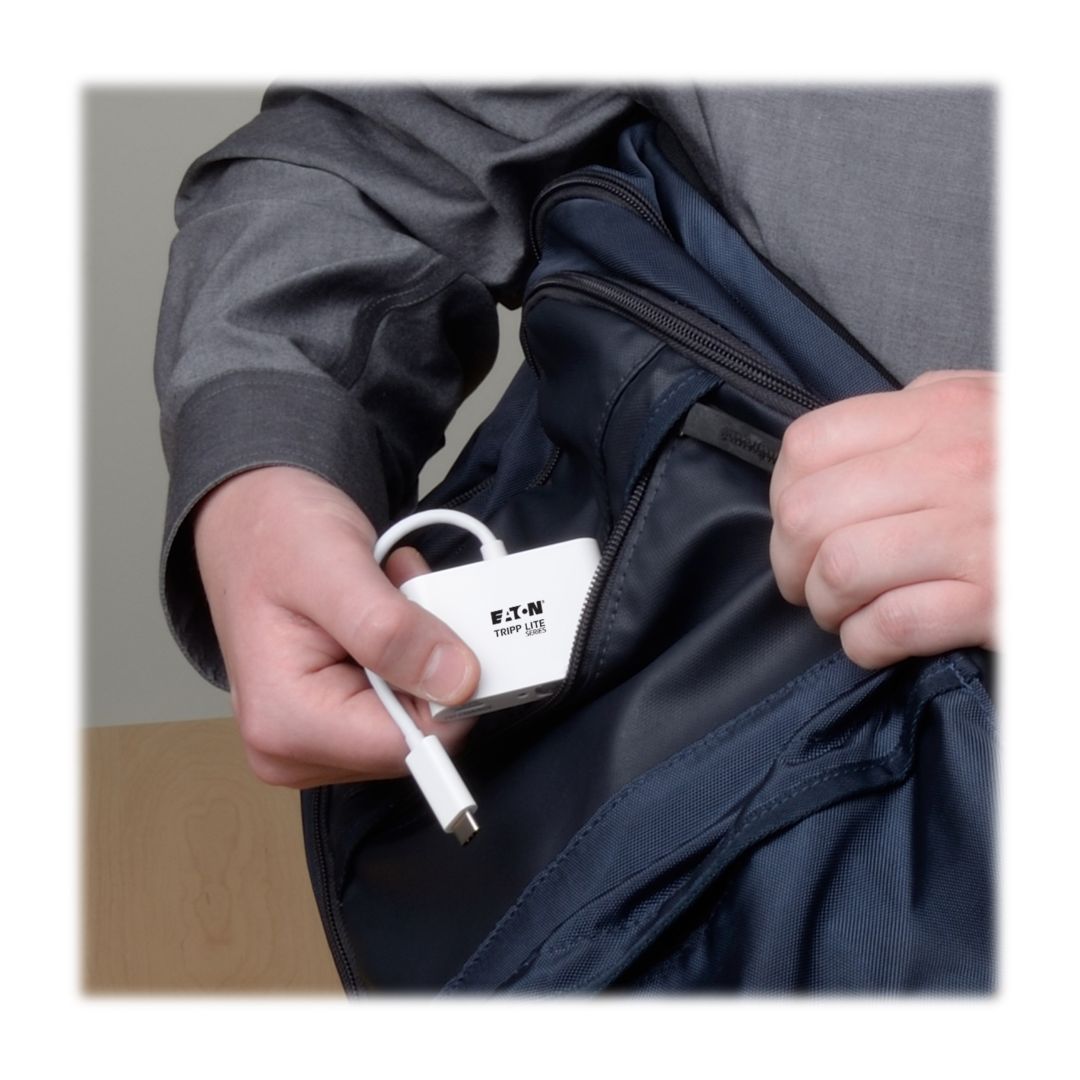 EATON Tripplite Series USB-C to HDMI Adapter with USB-A Port White