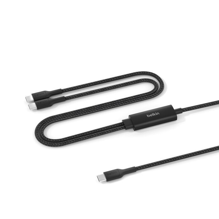 Belkin Braided USB-C to Dual USB-C Cable 1,5m Black Belkin Braided USB-C to Dual USB-C Cable 1,5m Black
