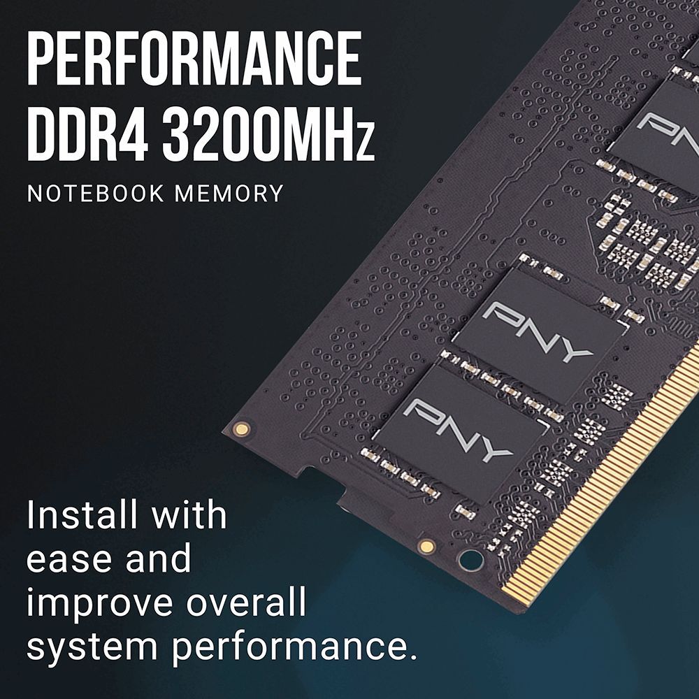 PNY 16GB DDR4 3200MHz SODIMM Performance Black