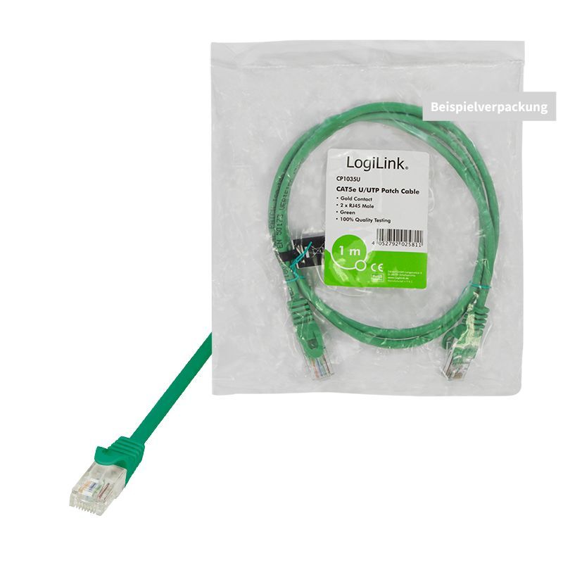 Logilink CAT5e U-UTP Patch Cable 3m Green
