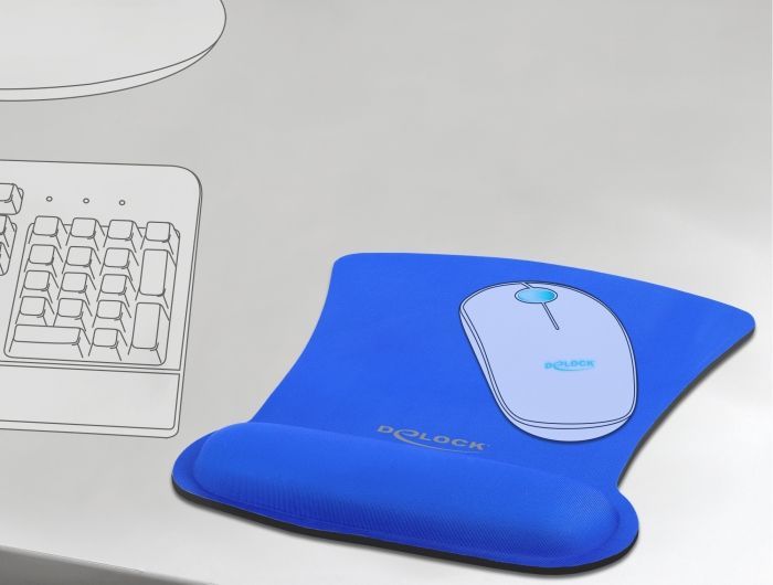 DeLock Ergonomic Egérpad Blue