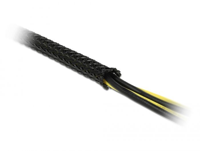 DeLock Braided Sleeving stretchable 10mx25mm Black DeLock Braided Sleeving stretchable 10mx25mm Black