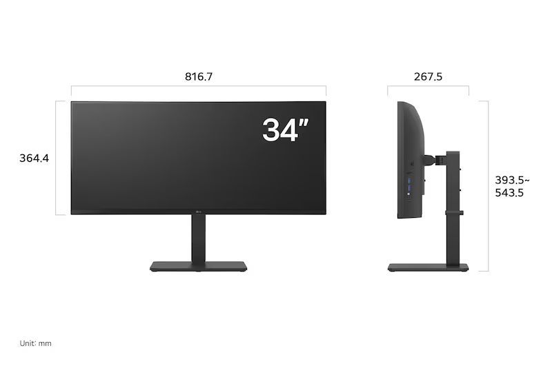 LG 34" 34BA75QE-B IPS LED Curved