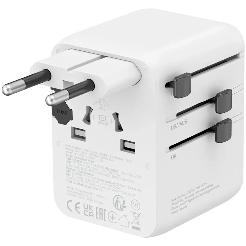Canyon Universal Travel Adapter OnTour 70 White
