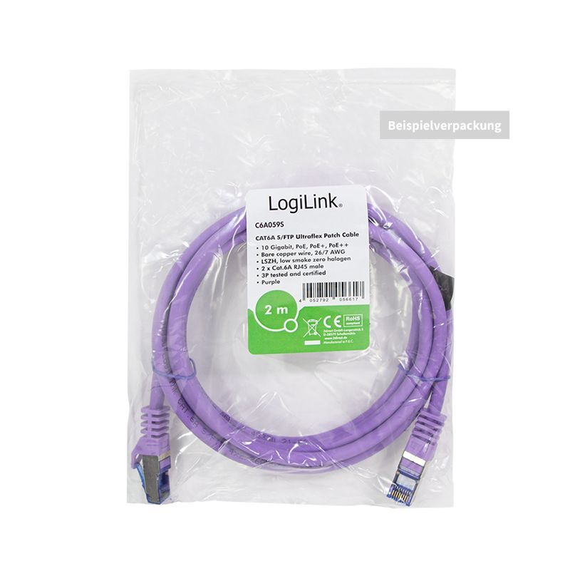 Logilink CAT6A S-FTP Patch Cable 10m Purple