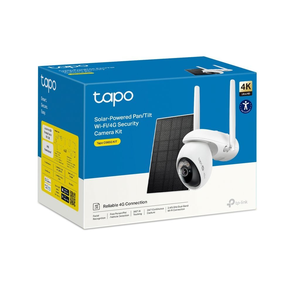TP-Link Tapo C665G KIT Solar-Powered Pan/Tilt Wi-Fi/4G LTE Security Camera Kit TP-Link Tapo C665G KIT Solar-Powered Pan/Tilt Wi-Fi/4G LTE Security Camera Kit