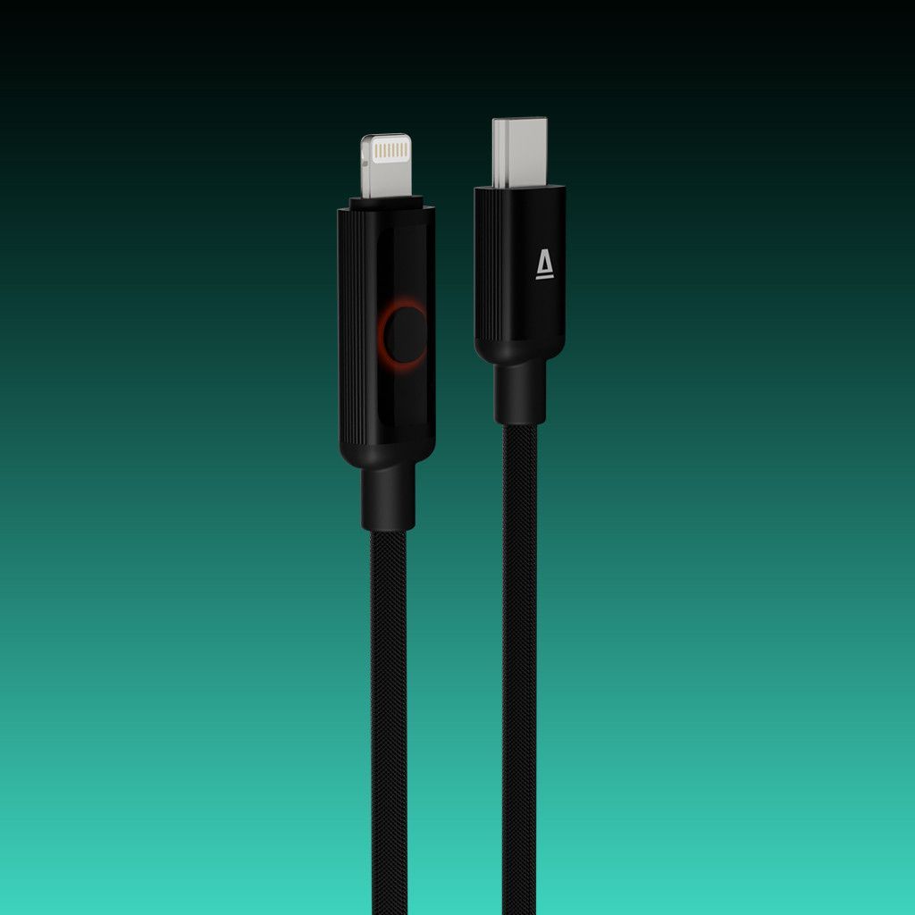 Avax CB651 Pulsey 27W USB-C to Lightning charger cable 1m Black