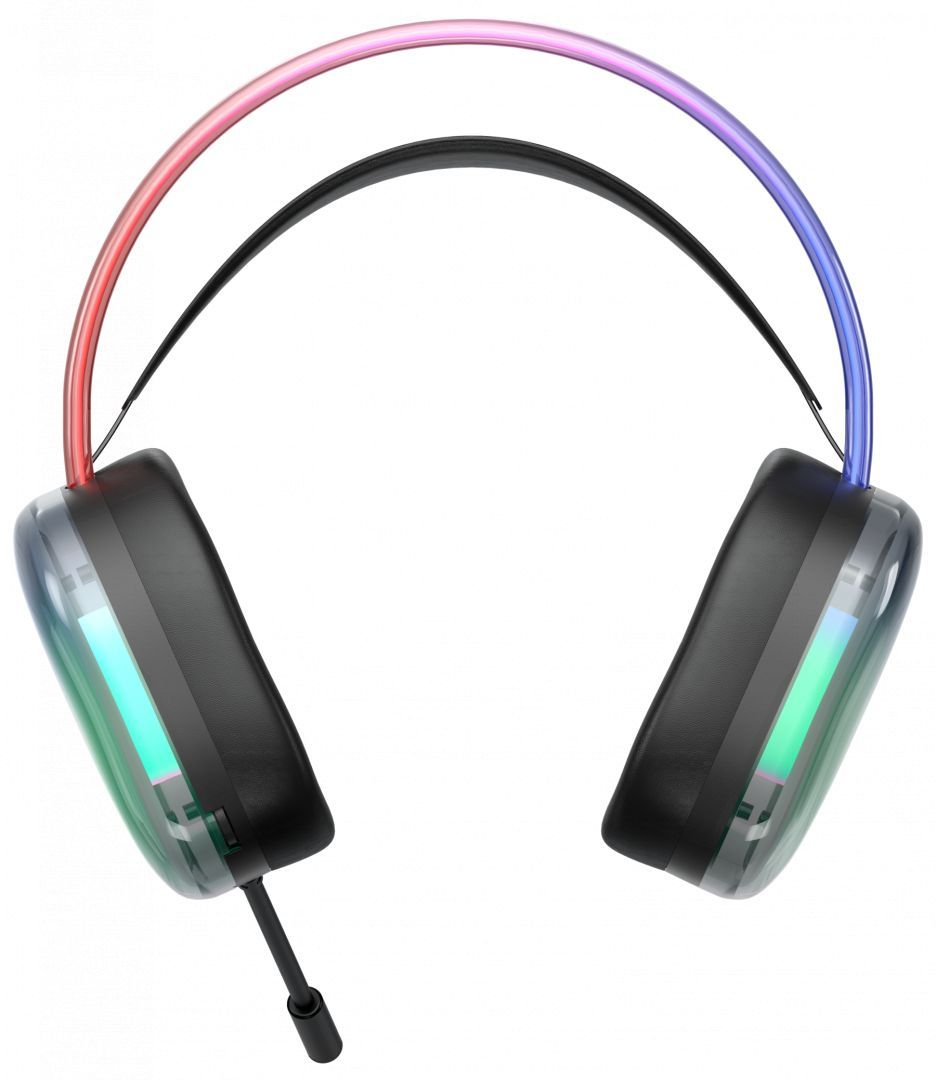 Deltaco DH230 Gaming headset Semi-Transparent