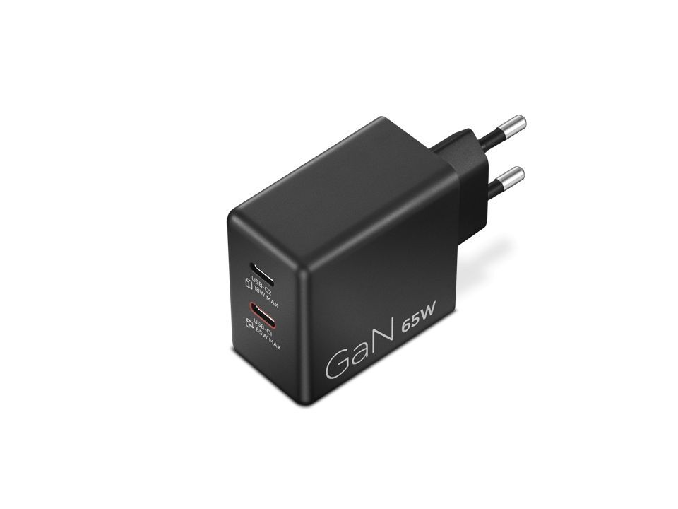 Lenovo Dual USB-C 65W GaN Charger Black