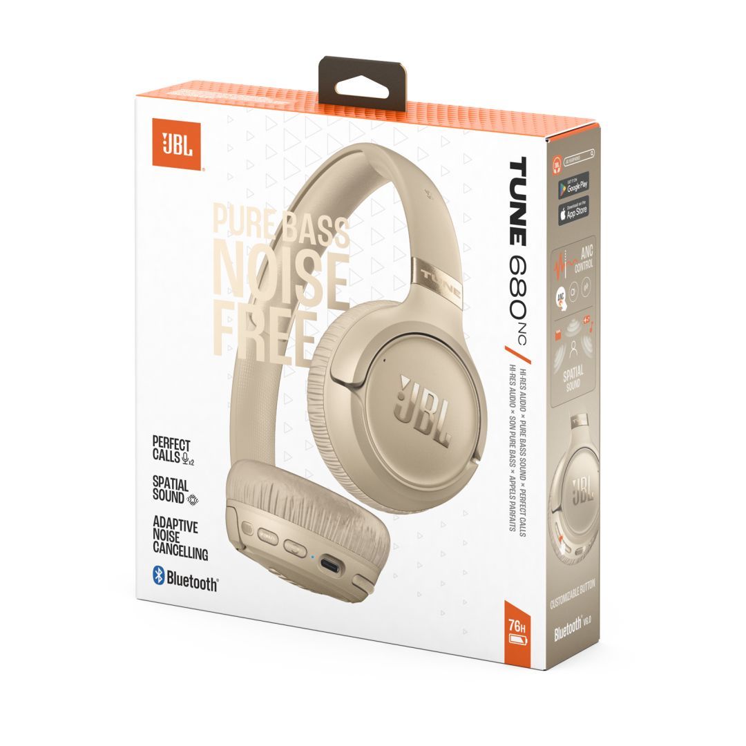 JBL Tune 680NC Bluetooth Headset Beige
