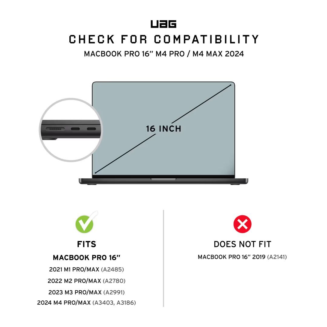 UAG Essential Armor case for MacBook Air 16" (M4/3/2) Ice UAG Essential Armor case for MacBook Air 16" (M4/3/2) Ice