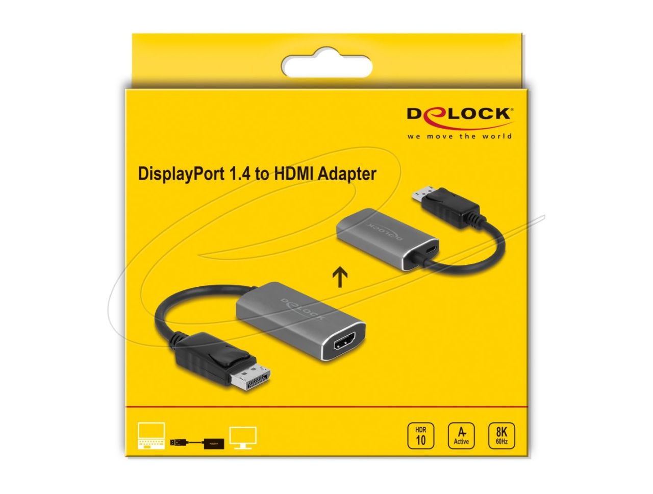 DeLock Active DisplayPort 1.4 to HDMI 8K adapter 0,2m Black