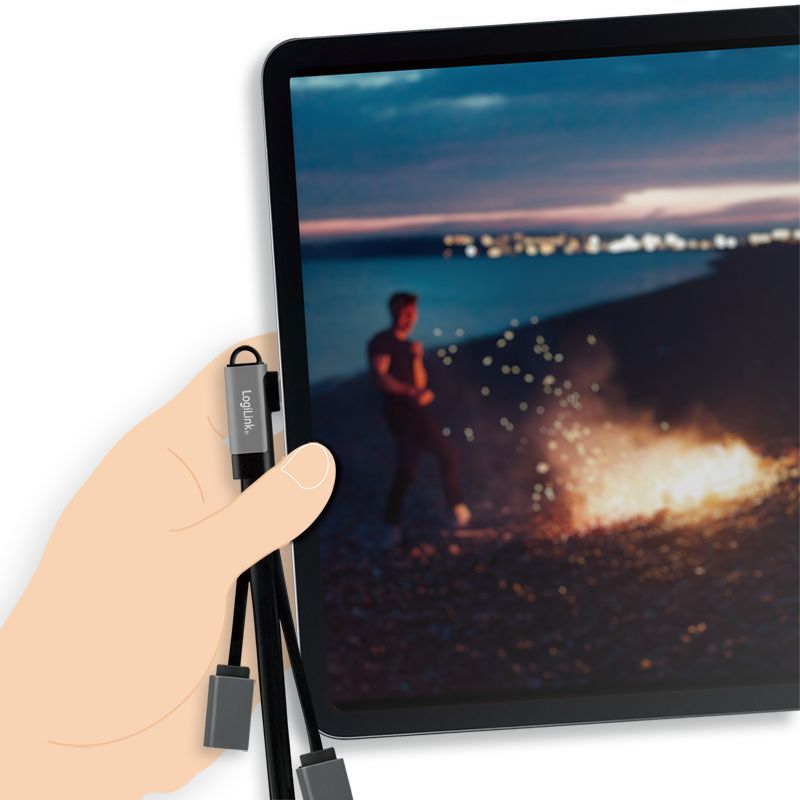 Logilink UA0361 USB-C 3-Port Hub Black/Grey