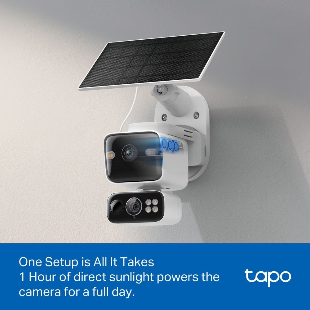 TP-Link Tapo C645D KIT Solar-Powered Dual-Lens Pan/Tilt Security Camera Kit