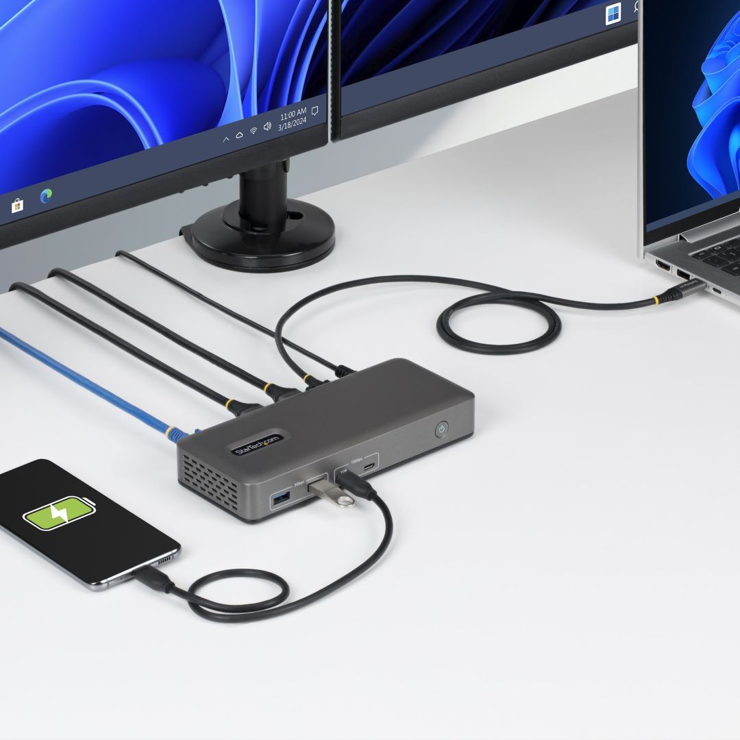 Startech Dual-Monitor USB-C Docking Station Space Gray