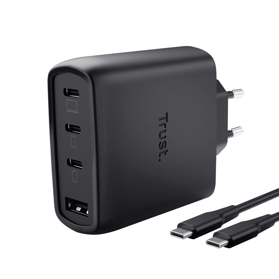 Trust Maxo 65W 4-Port GaN USB Charger Black