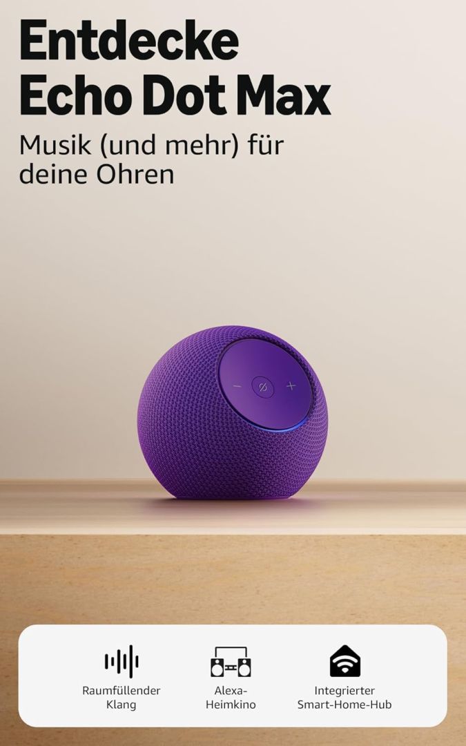 Amazon Echo Dot Max (2025) Purple