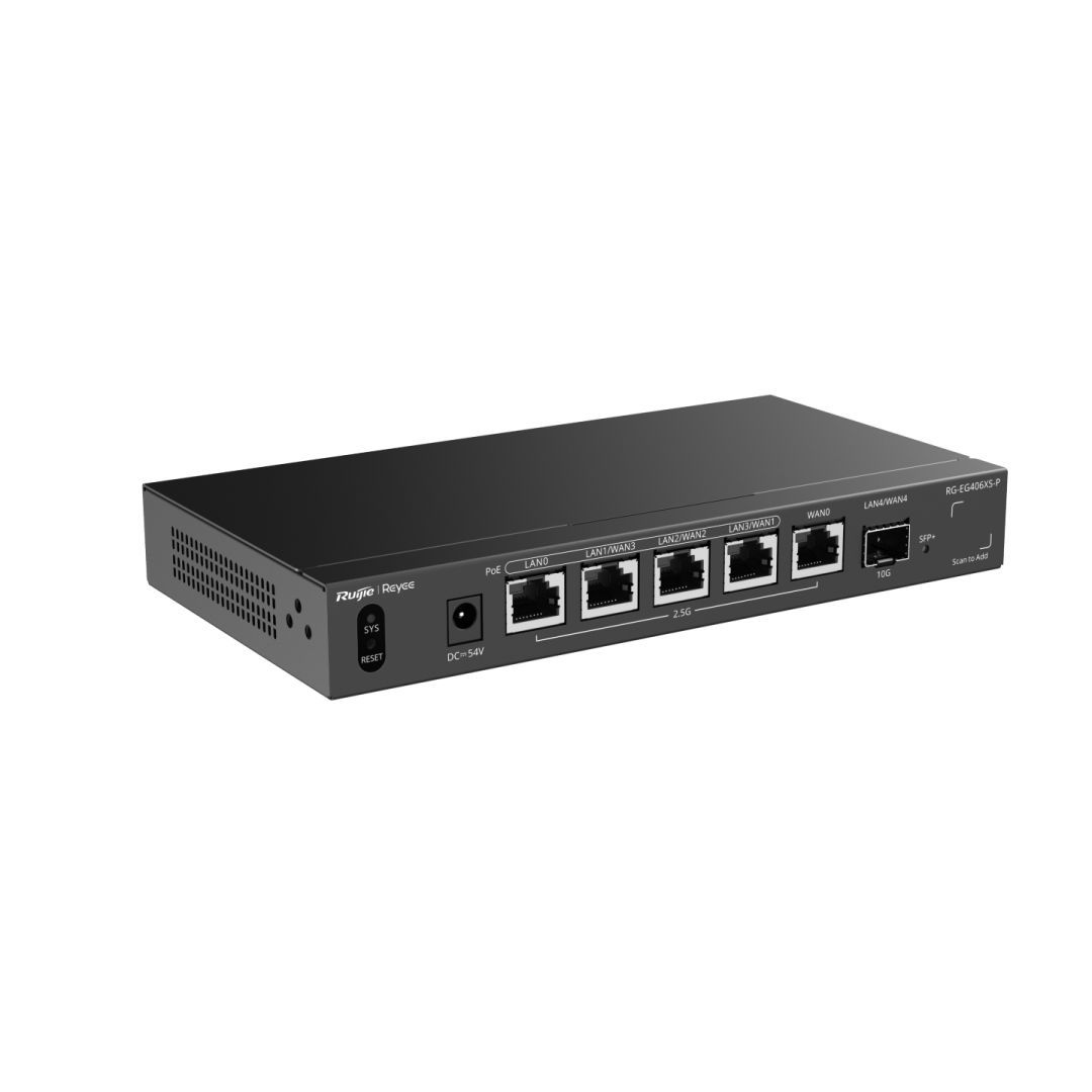 Reyee RG-EG406XS-P 5-Port (4 PoE/PoE+) 2.5G Cloud Managed Router