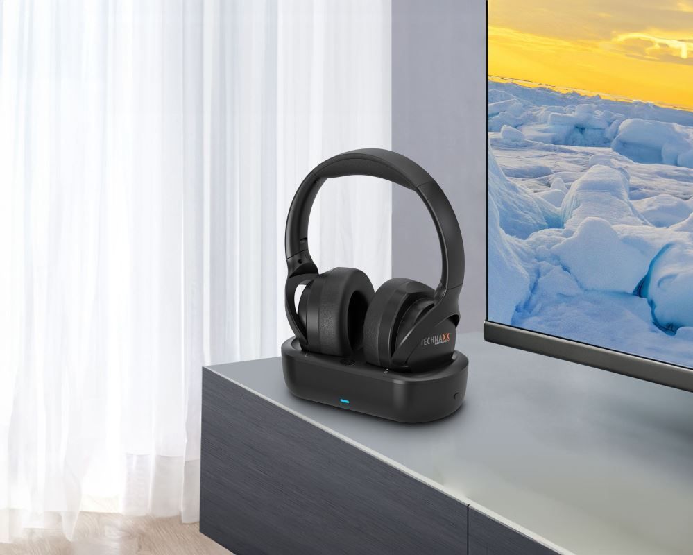 Technaxx TX-350 Bluetooth Wireless TV Headset Black