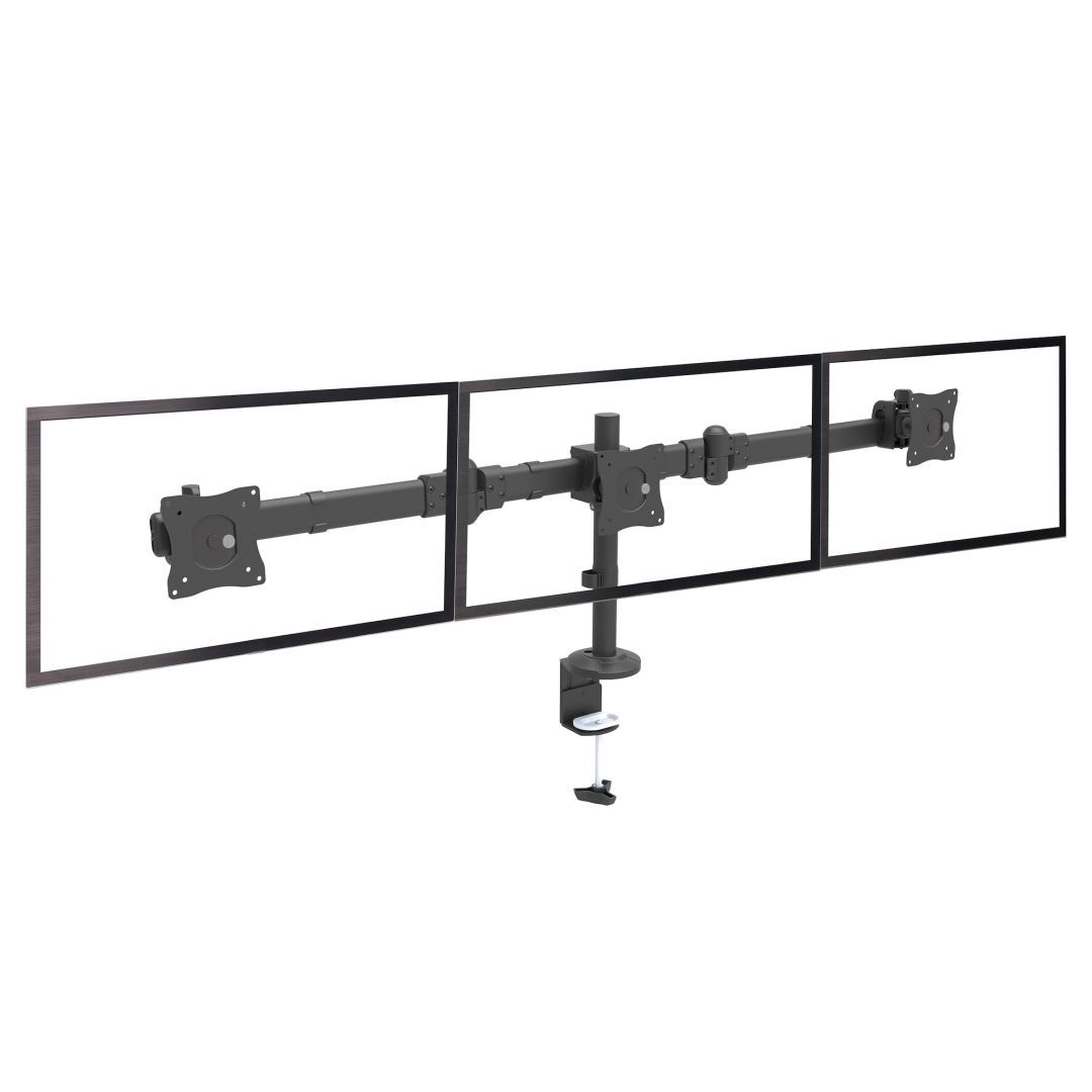 Startech Desk Mount Triple Monitor Arm 27" Black