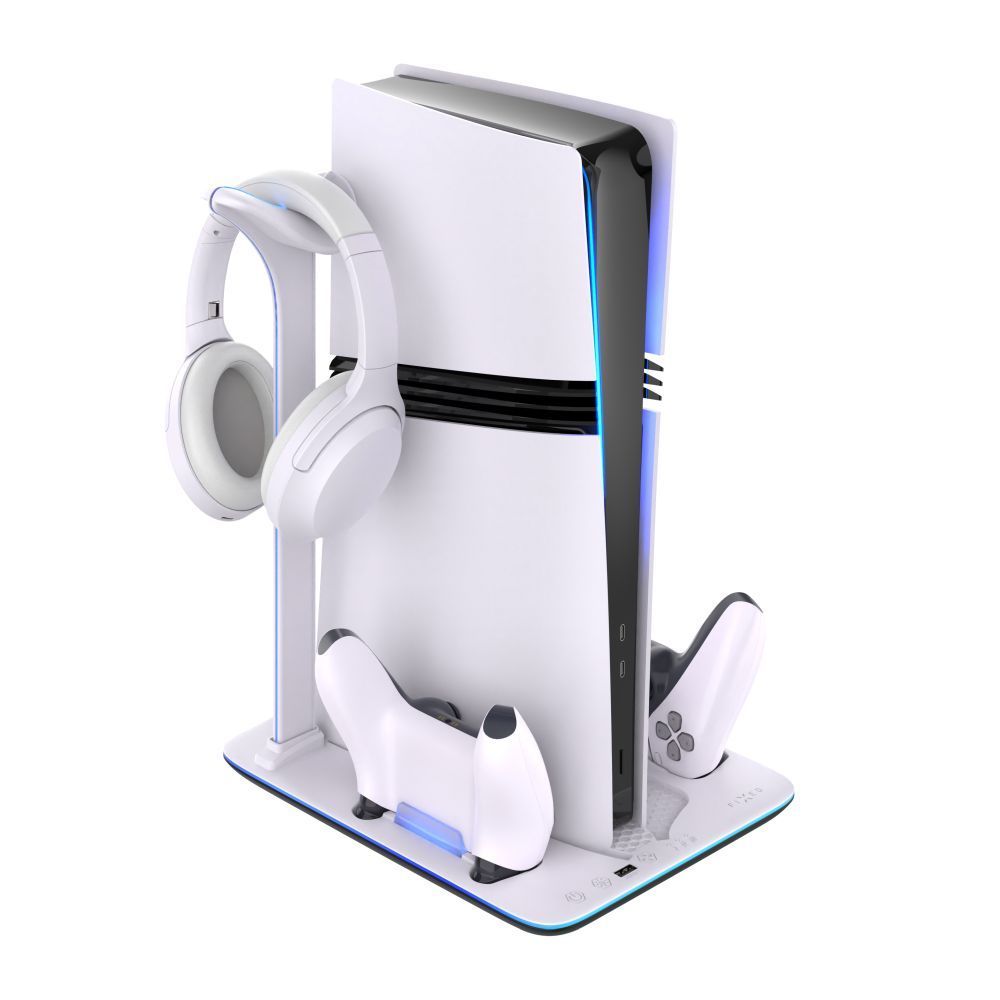 FIXED Dokkoló állvány PlayStation 5 (Pro/Slim) készülék tartozékai számára, fekete és fehér