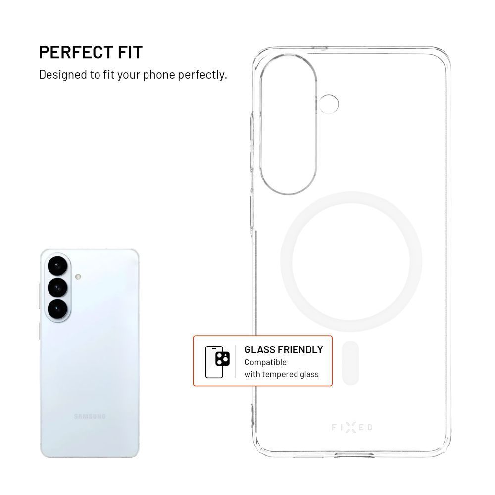 FIXED MagShell tok Samsung Galaxy S26+ készülékhez, átlátszó