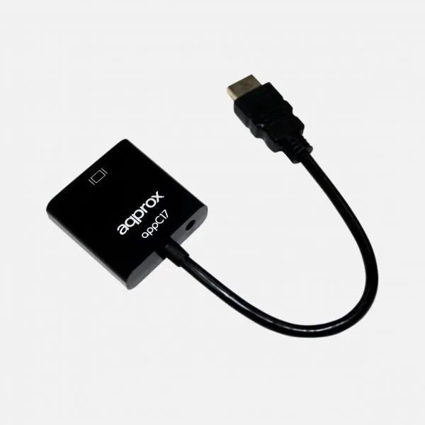 Approx APPC17 HDMI to VGA + audio adapter Black Approx APPC17 HDMI to VGA + audio adapter Black