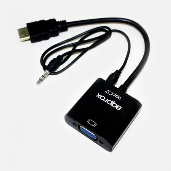 Approx APPC17 HDMI to VGA + audio adapter Black Approx APPC17 HDMI to VGA + audio adapter Black