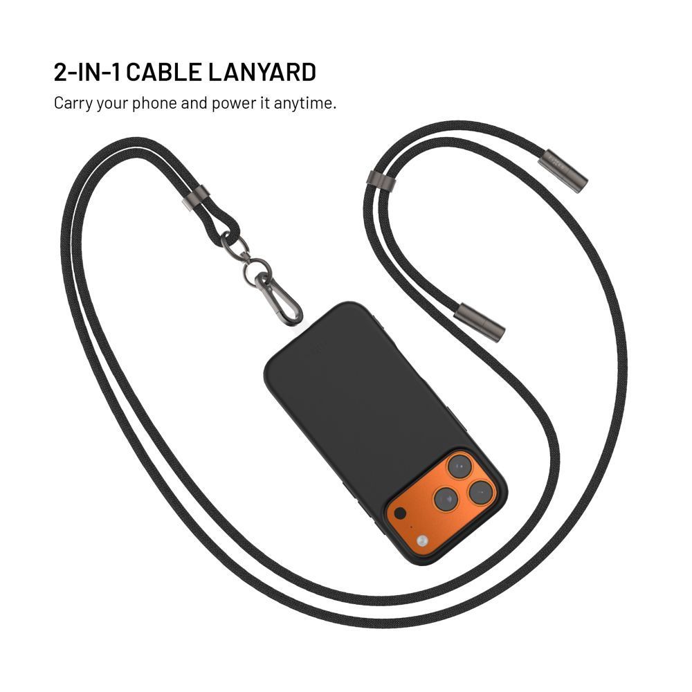 FIXED Nyakkábel USB-C/USB-C 1,6m PD 60W, fekete