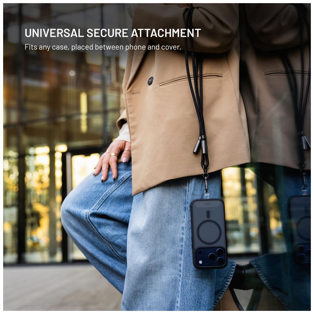 FIXED Nyakkábel USB-C/USB-C 1,6m PD 60W, fekete