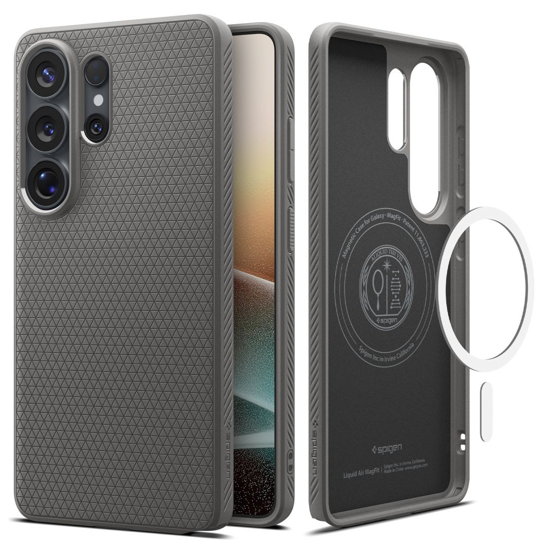 Spigen Liquid Air MagSafe case for Samsung Galaxy S26 Ultra Marble Gray