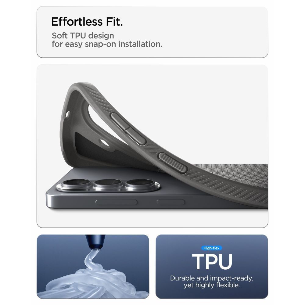 Spigen Liquid Air MagSafe case for Samsung Galaxy S26+ Marble Gray