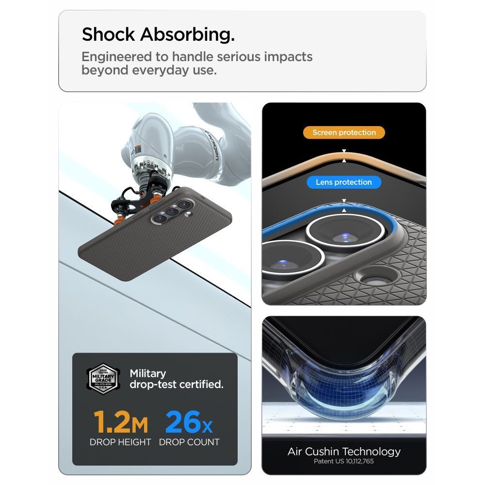 Spigen Liquid Air MagSafe case for Samsung Galaxy S26+ Marble Gray