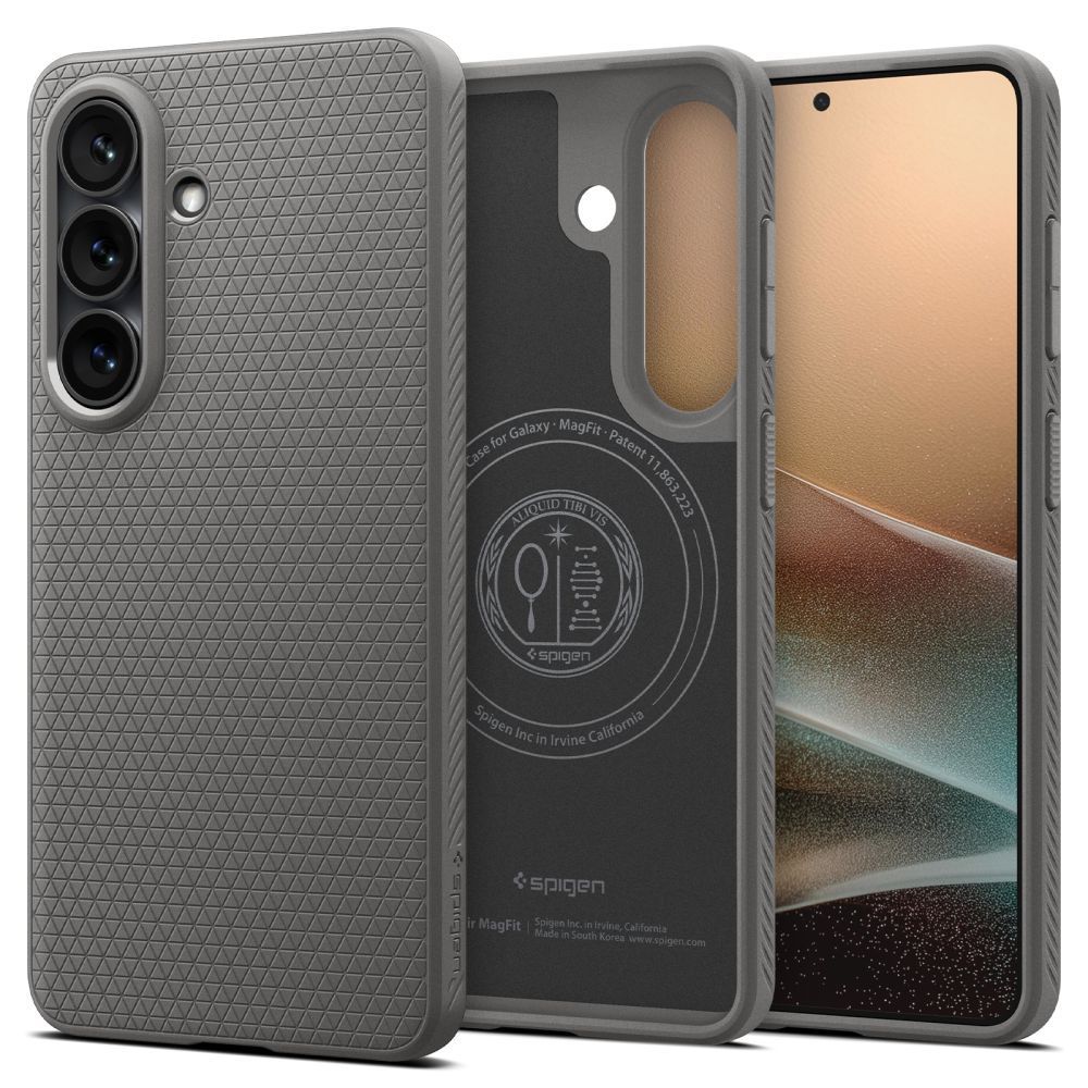 Spigen Liquid Air MagSafe case for Samsung Galaxy S26+ Marble Gray