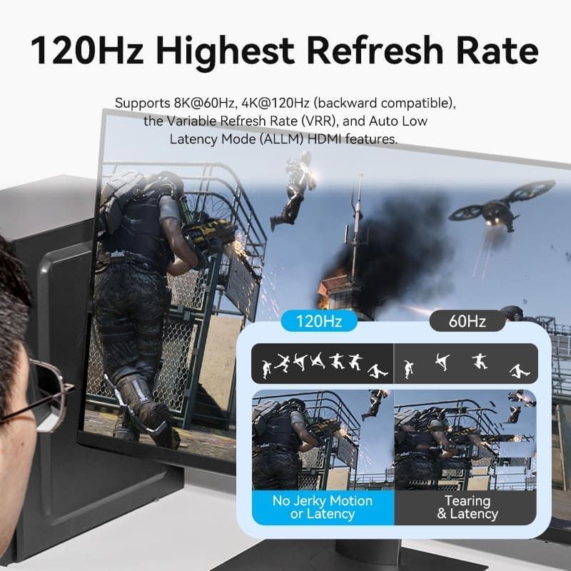 Vention 2-Port Bi-Directional 8K HDMI Switcher Grey Vention 2-Port Bi-Directional 8K HDMI Switcher Grey