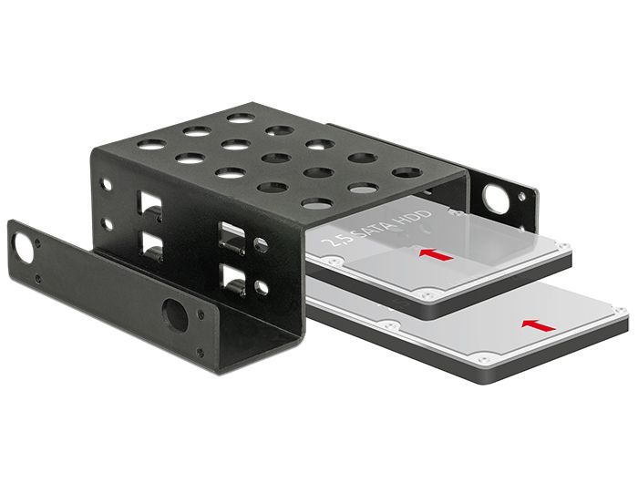 DeLock Installation frame 2x2,5" to 5,25" Black