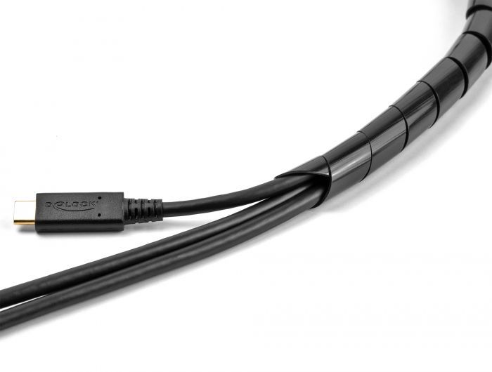 DeLock Spiral Hose flexible 2 m x 12 mm Black DeLock Spiral Hose flexible 2 m x 12 mm Black