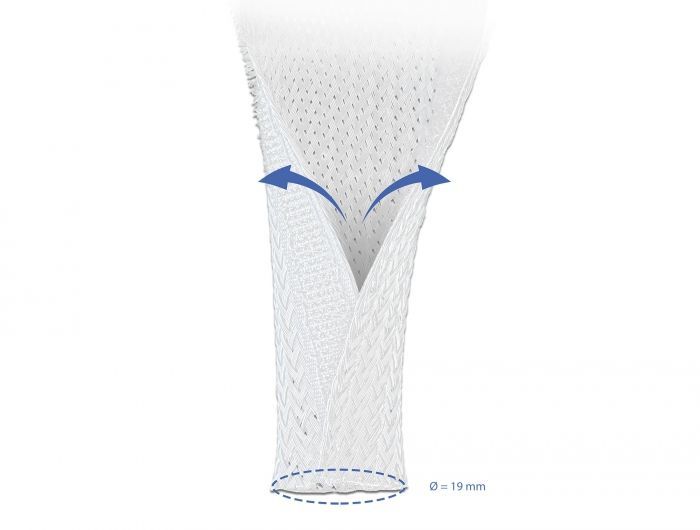 DeLock Braided Sleeving with Hook-and-Loop Fastener 2mx19mm White