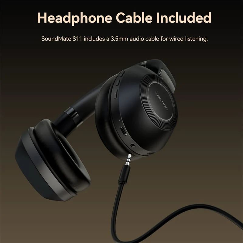 Vention SoundMate Wireless On-Ear Bluetooth Headset Black Vention SoundMate Wireless On-Ear Bluetooth Headset Black