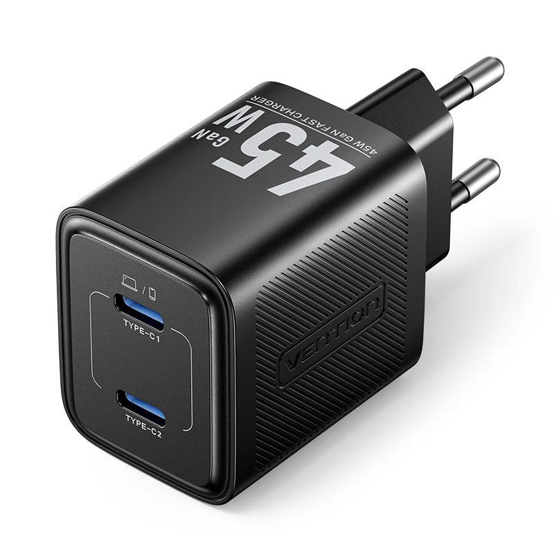 Vention 2-Port USB Charger Black