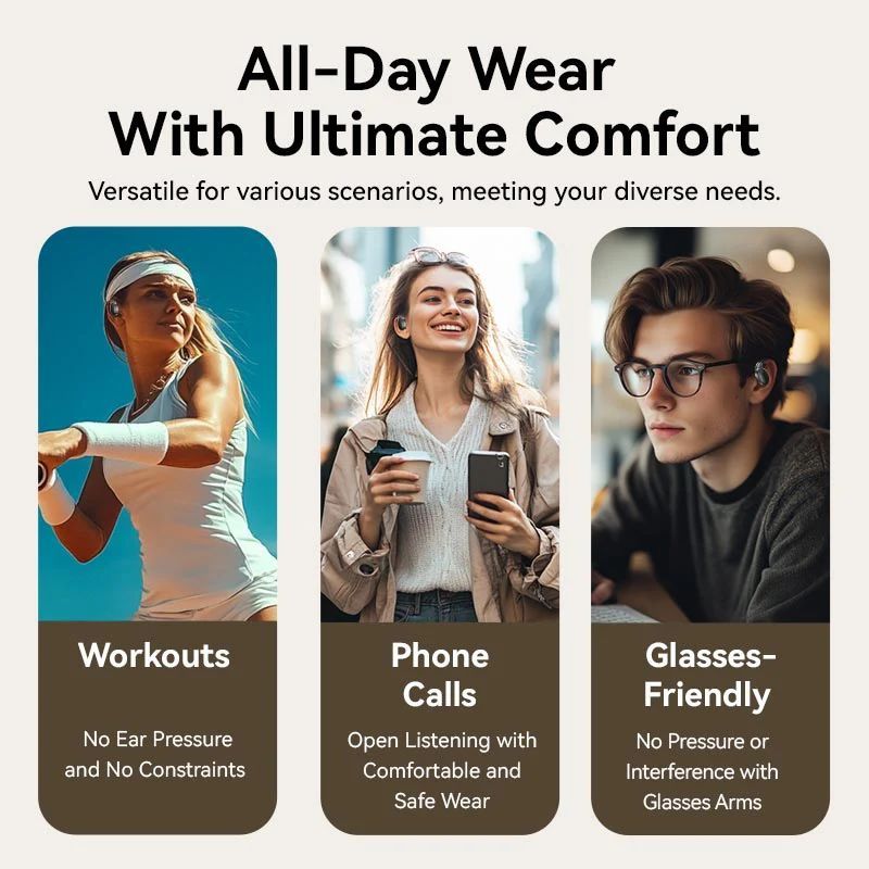 Vention OpenBeat Bluetooth Open Ear Headset Black