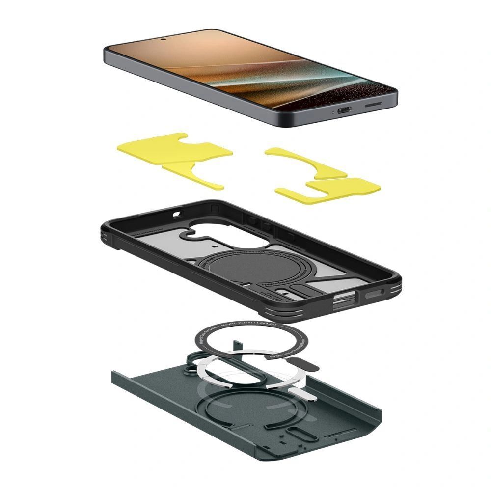 Spigen Tough Armor MagSafe case for Samsung Galaxy S26 Abyss Green