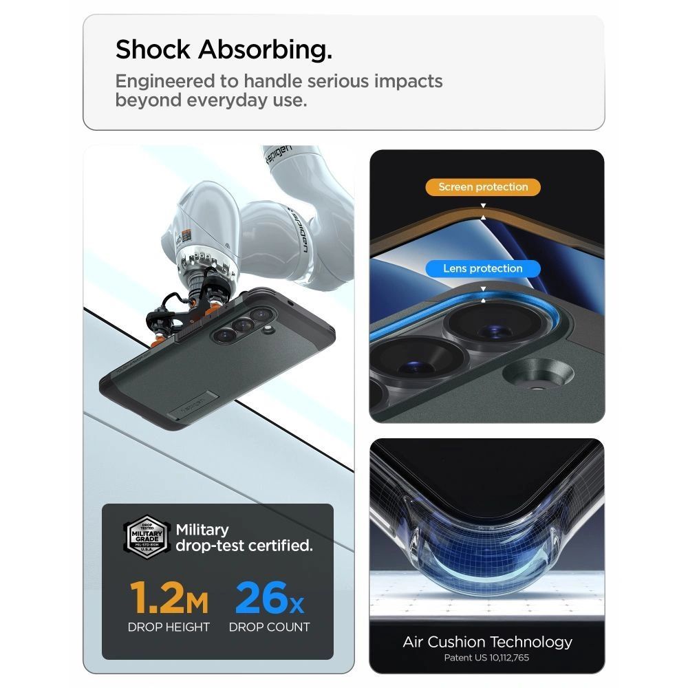 Spigen Tough Armor MagSafe case for Samsung Galaxy S26 Abyss Green