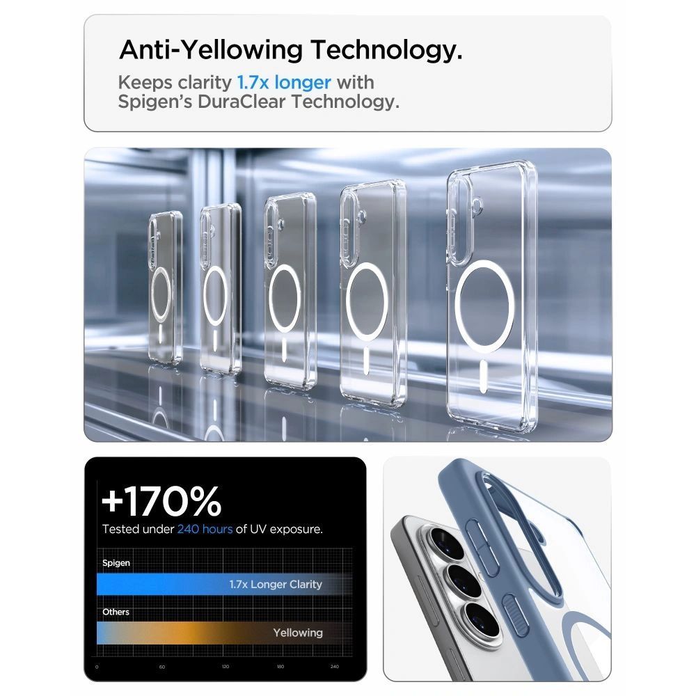 Spigen Ultra Hybrid MagSafe case for Samsung Galaxy S26+ Light Blue