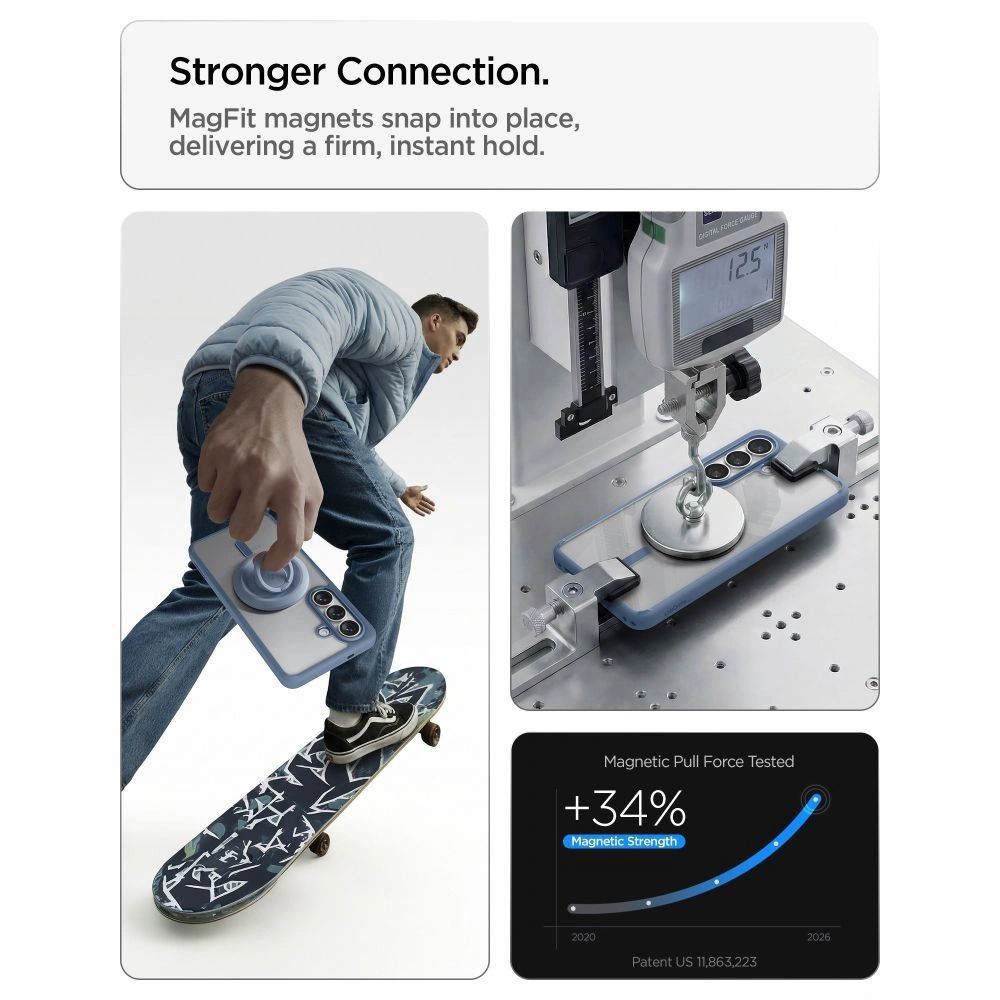 Spigen Ultra Hybrid MagSafe case for Samsung Galaxy S26+ Light Blue