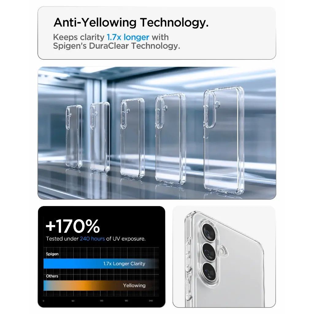 Spigen Ultra Hybrid case for Samsung Galaxy S26 Crystal Clear