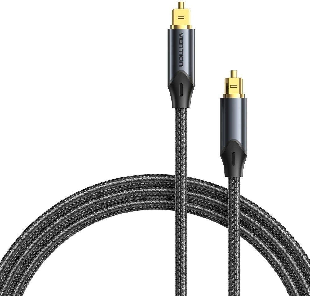 Vention Toslink optical audio cable braided 5m Black