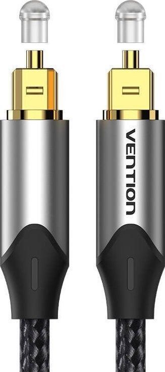 Vention Toslink optical audio cable braided 5m Black/Grey
